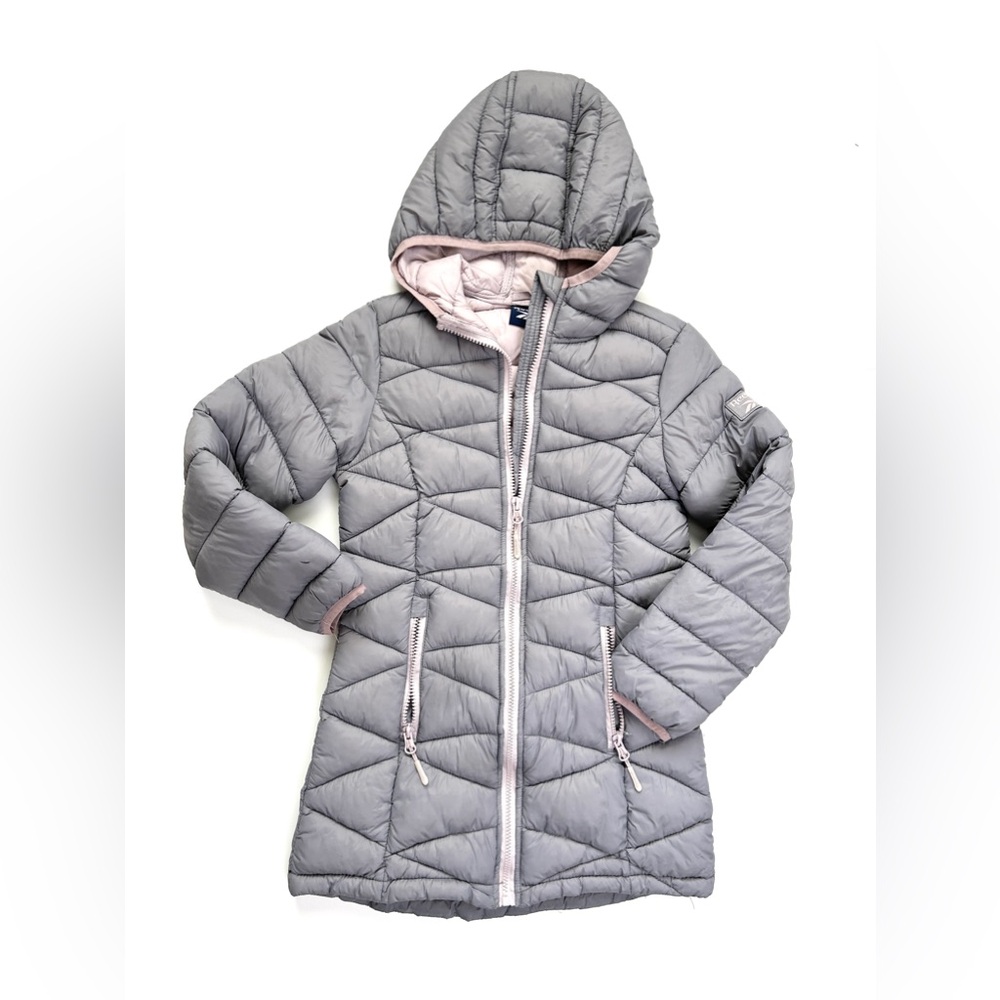 Reebok Girls Gray Puffer Jacket S (7/8)